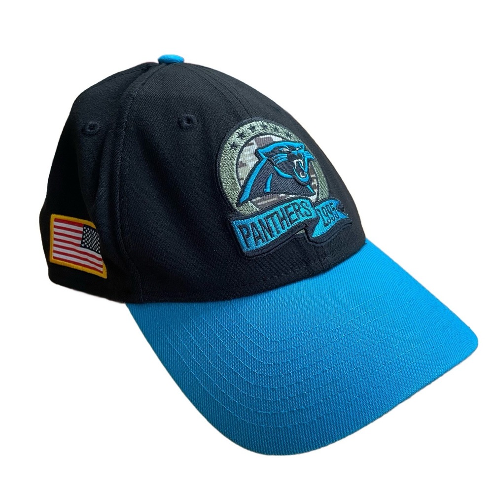NEW ERA Carolina Panthers Football Hat L/XL Salute To Service Military Camo